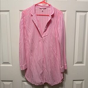 Pink Striped Women's sleep shirt
